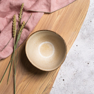 bol beige en céramique