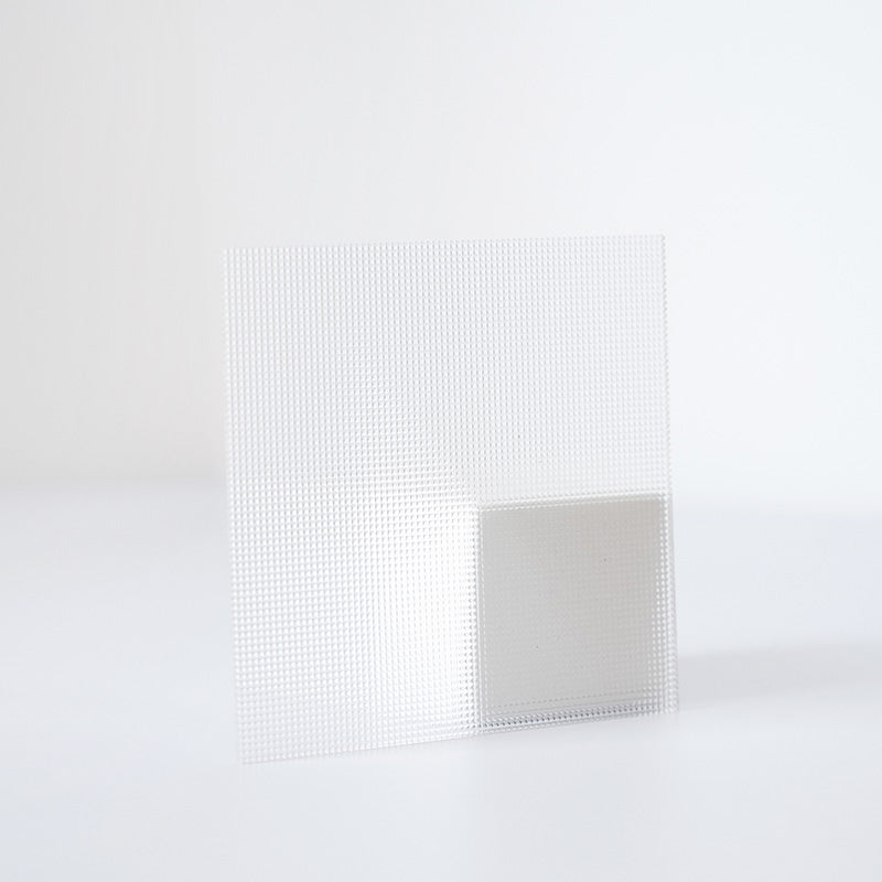 Carré transparent texturé (15cm)