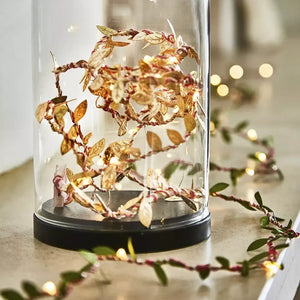 guirlande lumineuse feuille d'or