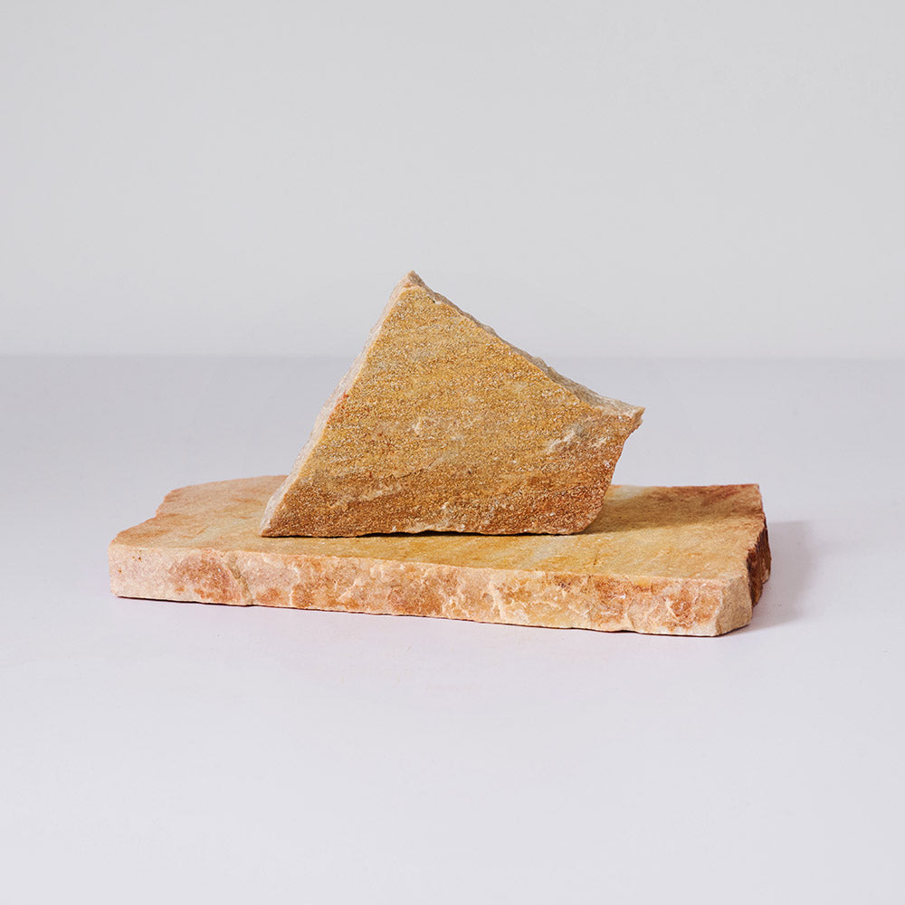 Dúo de piedras naturales color sol