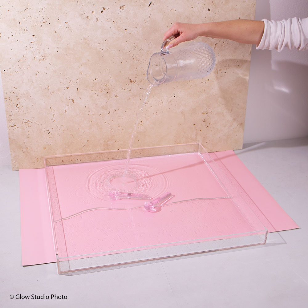 Bandeja transparente para fotógrafo