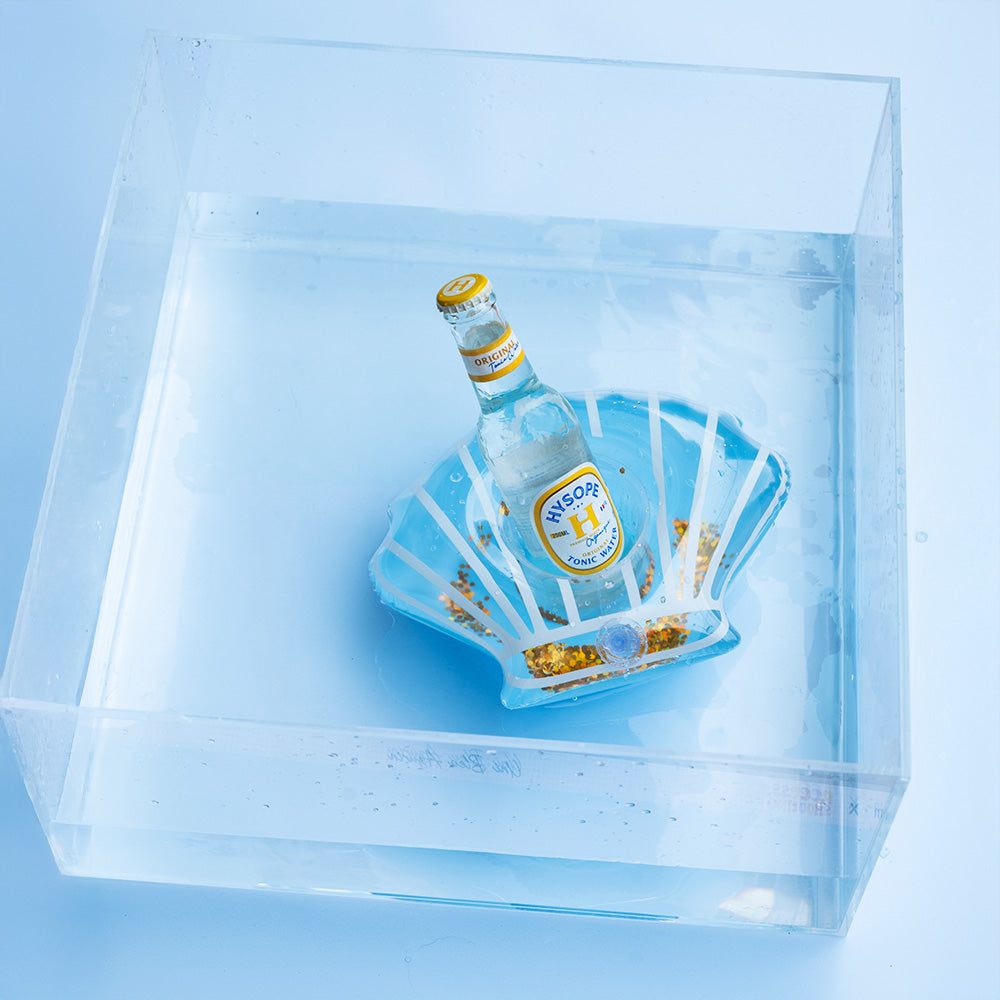 Plateau transparent avec haut rebord pour photo top shot