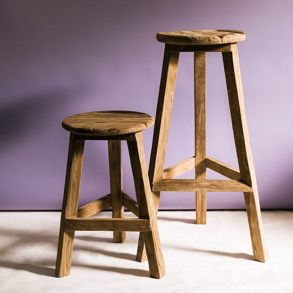 duo de tabouret en teck